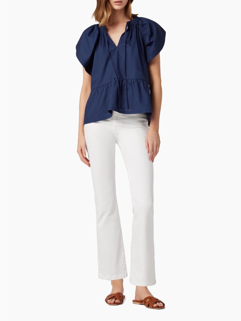 Joe's The Callie Jeans White cropped boot cut Jeans